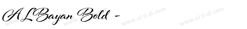 ALBayan Bold粗体字体转换